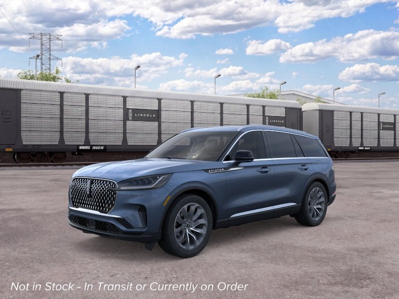 2026 Lincoln Aviator Reserve in Whisper Blue Metallic Clearcoat — front three-quarter view